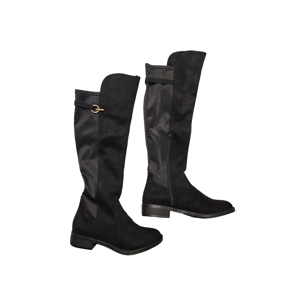 Rebel by Zigi Womens Onya Round Toe Knee High Boots Black Size‎ 8.5